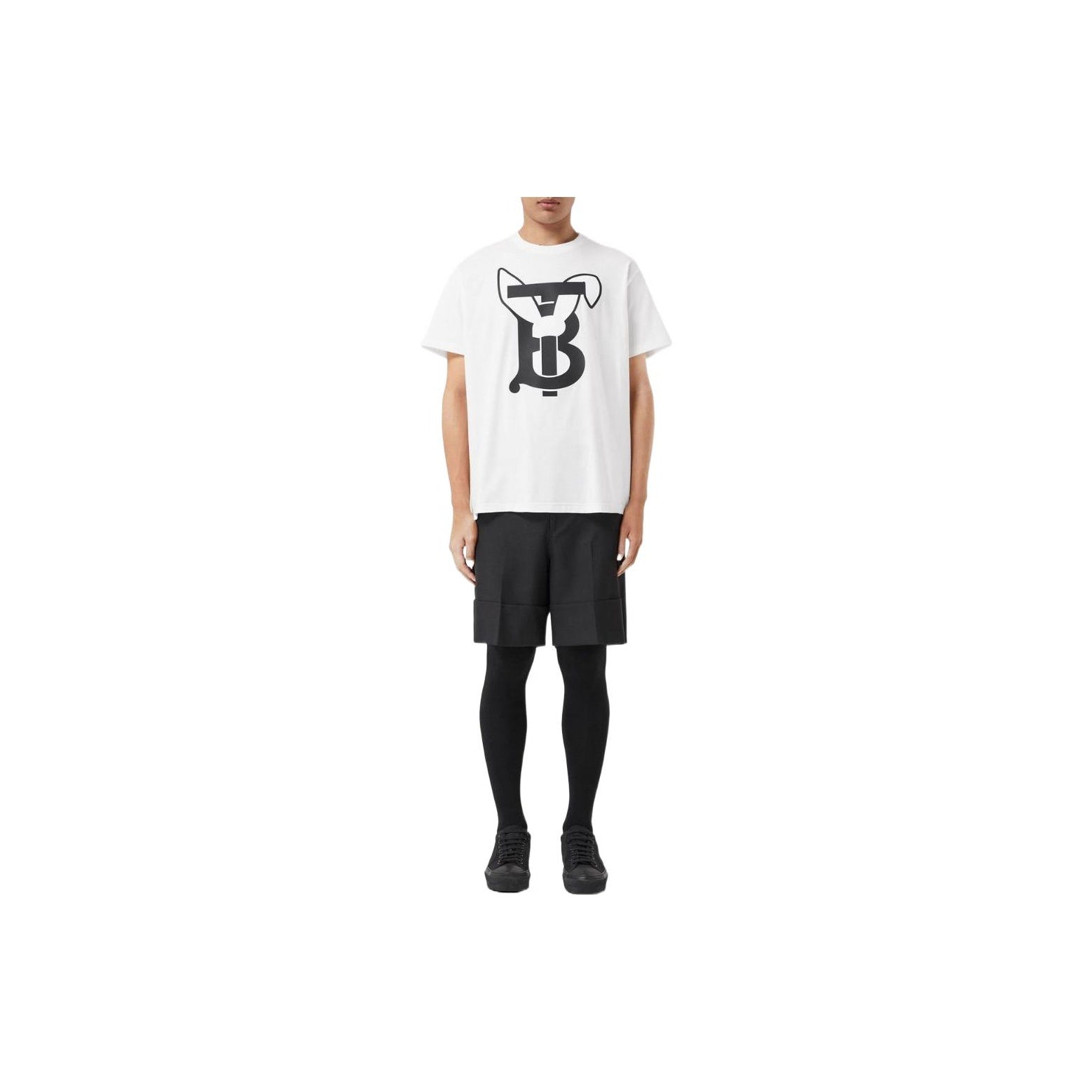 Burberry Kaos Logo Seri Huruf, Unisex, COD '"B-55