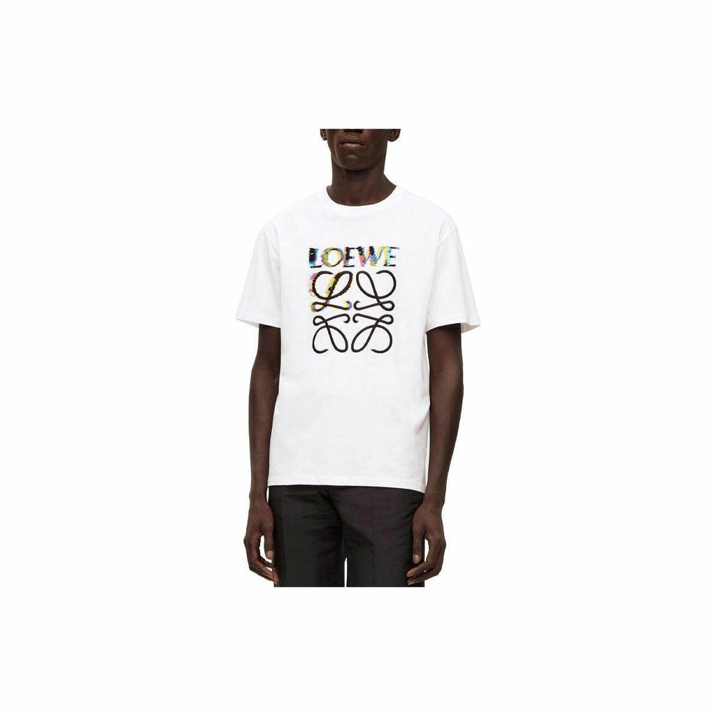Kaos Pendek LOEWE dengan Motif Gambar/Cetak, Cocok untuk Pria dan Wanita -LE-19