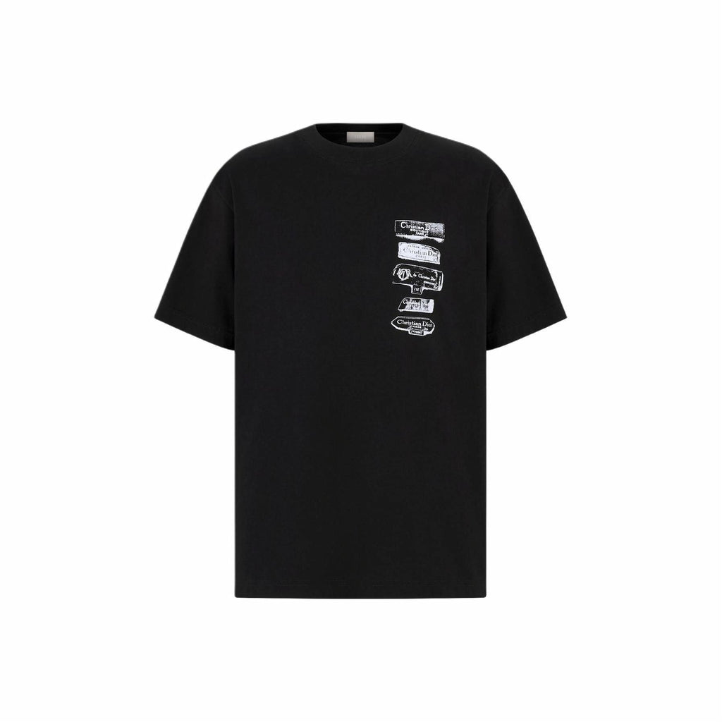 Kaos Pendek DIOR dengan Motif Gambar/Cetak, Cocok untuk Pria dan Wanita  -D-19
