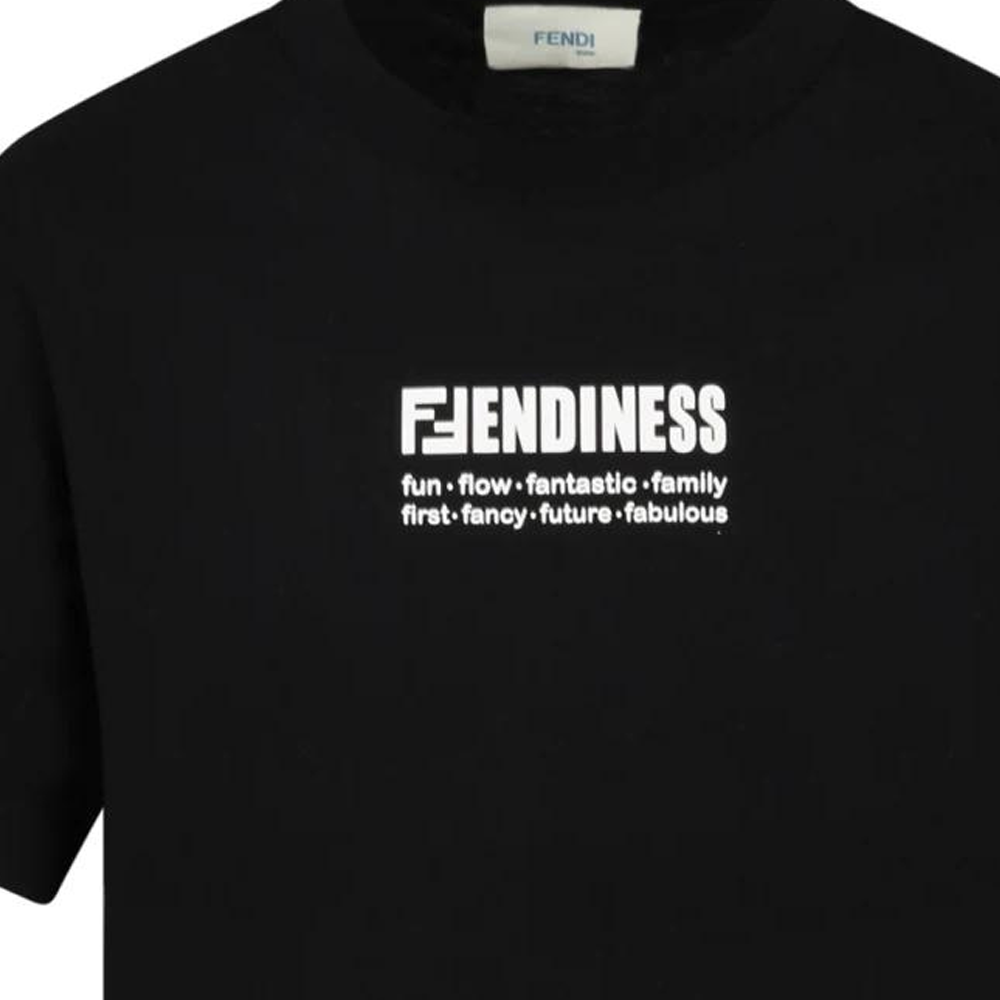 Kaos Pendek FENDI dengan Motif Gambar/Cetak, Cocok untuk Pria dan WanitaF-52