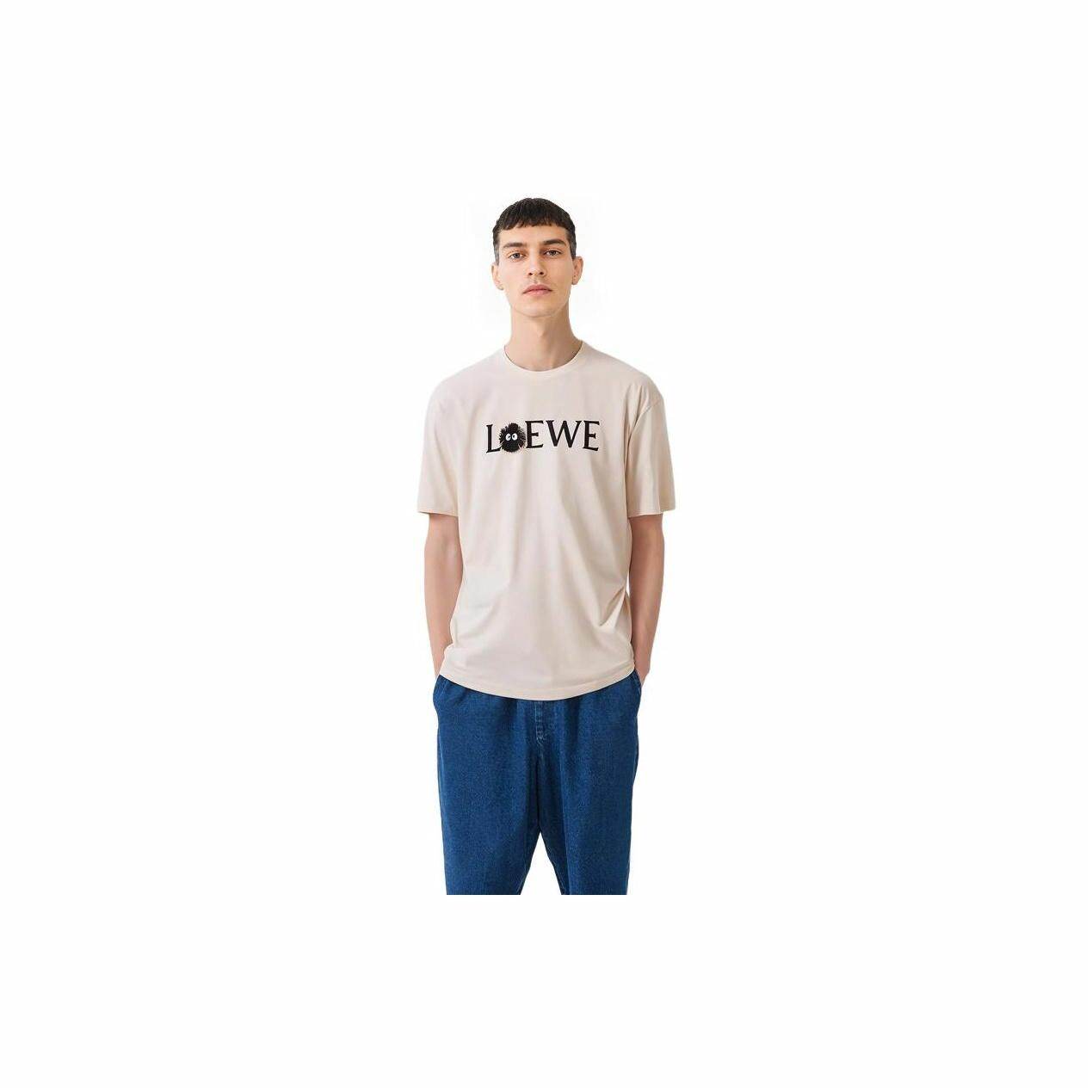 Kaos Pendek LOEWE dengan Motif Gambar/Cetak, Cocok untuk Pria dan Wanita -LE-10