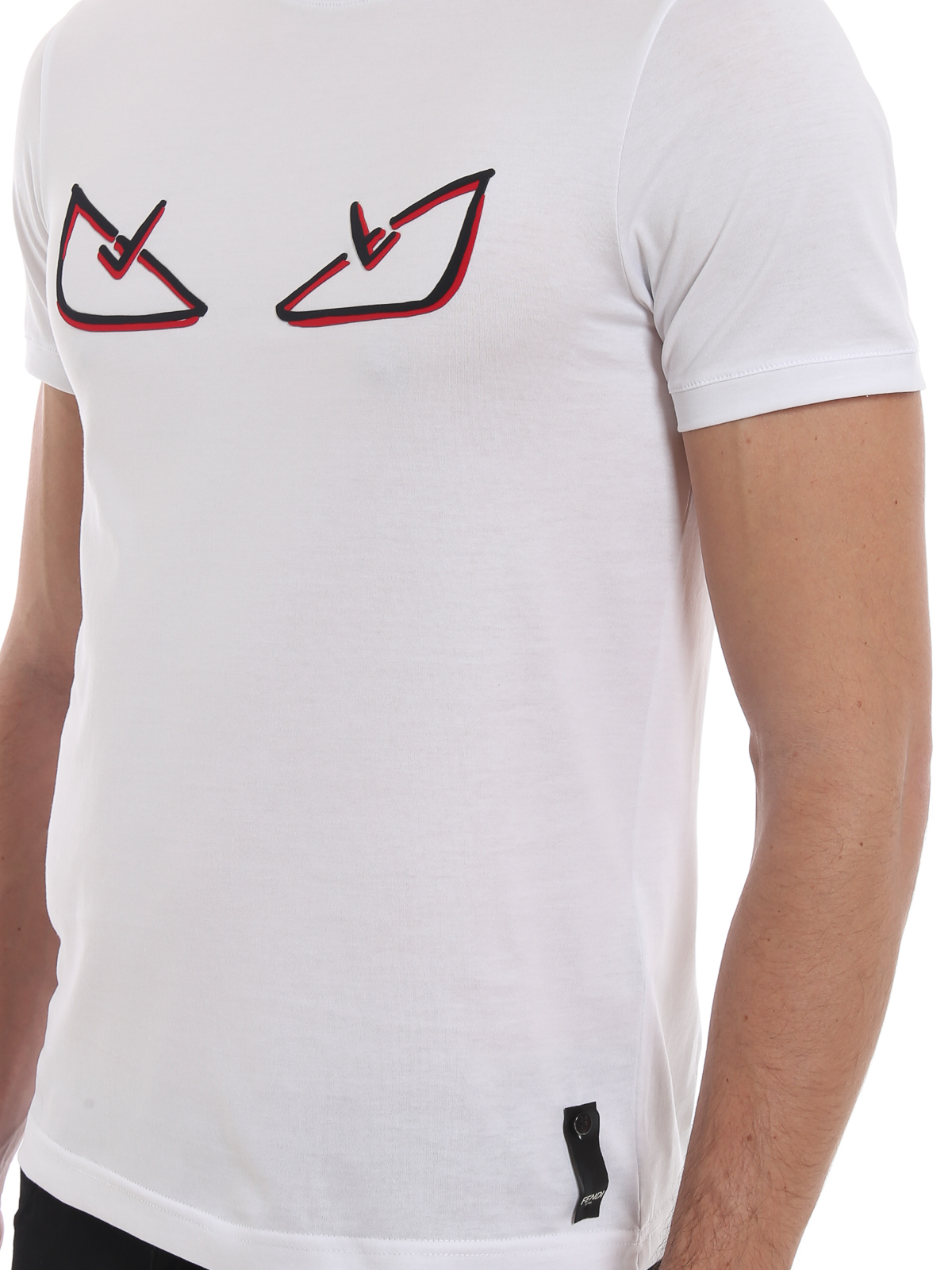 Kaos Pendek FENDI dengan Motif Gambar/Cetak, Cocok untuk Pria dan WanitaF-51